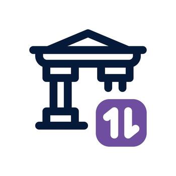 transferir doble tono icono. pulcro y moderno icono para sitios web y móvil aplicaciones vector