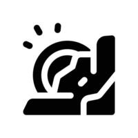 mining glyph icon. Strong and solid icon for websites and mobile apps. vector
