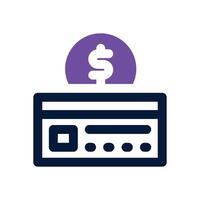 deposit dual tone icon. Sleek and modern icon for websites and mobile apps. vector