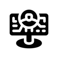 user glyph icon. Strong and solid icon for websites and mobile apps. vector