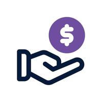 fund dual tone icon. Sleek and modern icon for websites and mobile apps. vector