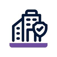 insurance company dual tone icon. Sleek and modern icon for websites and mobile apps. vector