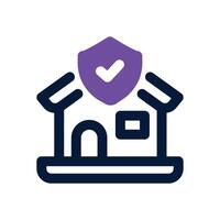 home insurance dual tone icon. Sleek and modern icon for websites and mobile apps. vector