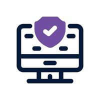 online insurance dual tone icon. Sleek and modern icon for websites and mobile apps. vector