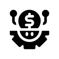 money management glyph icon. Strong and solid icon for websites and mobile apps. vector