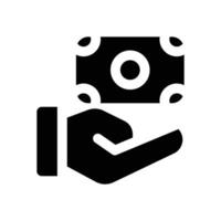get money glyph icon. Strong and solid icon for websites and mobile apps. vector