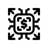 decentralized line icon. Clean and minimalist icon for websites and mobile apps. vector