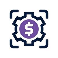 management dual tone icon. Sleek and modern icon for websites and mobile apps. vector