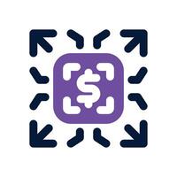 decentralized dual tone icon. Sleek and modern icon for websites and mobile apps. vector