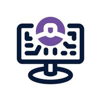 user dual tone icon. Sleek and modern icon for websites and mobile apps. vector