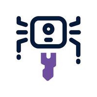 digital key dual tone icon. Sleek and modern icon for websites and mobile apps. vector