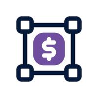 blockchain dual tone icon. Sleek and modern icon for websites and mobile apps. vector