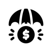 payment protection glyph icon. Strong and solid icon for websites and mobile apps. vector