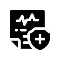 life insurance glyph icon. Strong and solid icon for websites and mobile apps. vector