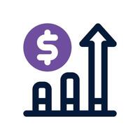 inflation dual tone icon. Sleek and modern icon for websites and mobile apps. vector