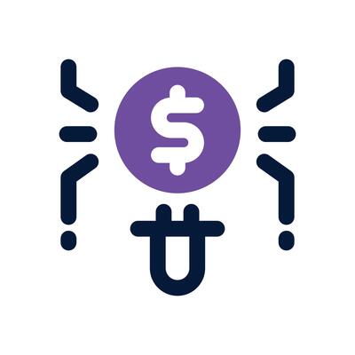 search dual tone icon. Sleek and modern icon for websites and mobile apps.