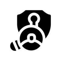 insurance audit glyph icon. Strong and solid icon for websites and mobile apps. vector