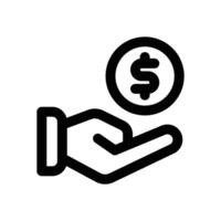 fund line icon. Clean and minimalist icon for websites and mobile apps. vector