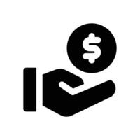 fund glyph icon. Strong and solid icon for websites and mobile apps. vector