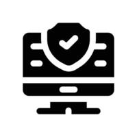 online insurance glyph icon. Strong and solid icon for websites and mobile apps. vector