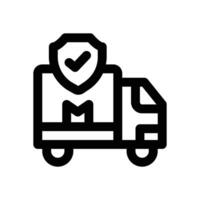 delivery insurance line icon. Clean and minimalist icon for websites and mobile apps. vector