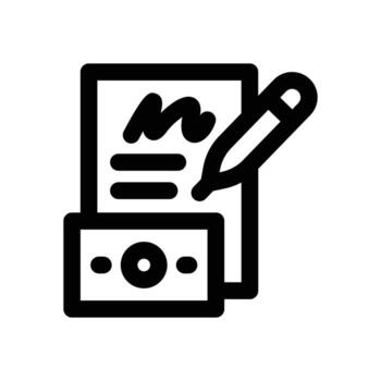 loan contract line icon. Clean and minimalist icon for websites and mobile apps. vector