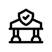 banking security line icon. Clean and minimalist icon for websites and mobile apps. vector