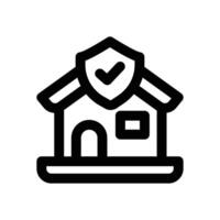 home insurance line icon. Clean and minimalist icon for websites and mobile apps. vector