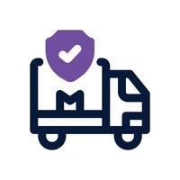 delivery insurance dual tone icon. Sleek and modern icon for websites and mobile apps. vector