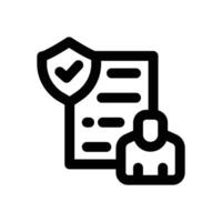 insurance advisor line icon. Clean and minimalist icon for websites and mobile apps. vector