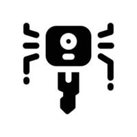 digital key glyph icon. Strong and solid icon for websites and mobile apps. vector