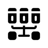 data server glyph icon. Strong and solid icon for websites and mobile apps. vector