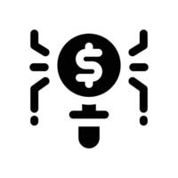 search glyph icon. Strong and solid icon for websites and mobile apps. vector