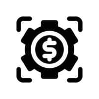 management glyph icon. Strong and solid icon for websites and mobile apps. vector