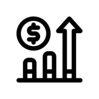 inflation line icon. Clean and minimalist icon for websites and mobile apps. vector