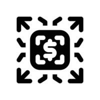 decentralized glyph icon. Strong and solid icon for websites and mobile apps. vector