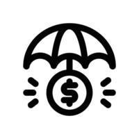 payment protection line icon. Clean and minimalist icon for websites and mobile apps. vector