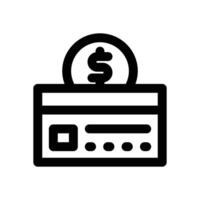 deposit line icon. Clean and minimalist icon for websites and mobile apps. vector