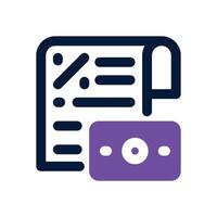 taxes dual tone icon. Sleek and modern icon for websites and mobile apps. vector