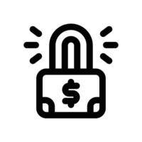 locked line icon. Clean and minimalist icon for websites and mobile apps. vector