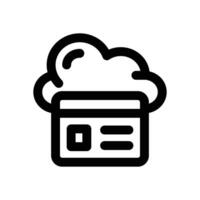 cloud banking line icon. Clean and minimalist icon for websites and mobile apps. vector