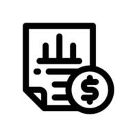 financial report line icon. Clean and minimalist icon for websites and mobile apps. vector