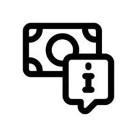 financial information line icon. Clean and minimalist icon for websites and mobile apps. vector