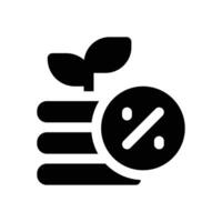 compound interest glyph icon. Strong and solid icon for websites and mobile apps. vector
