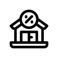 home loan line icon. Clean and minimalist icon for websites and mobile apps. vector