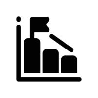 initial public offering glyph icon. Strong and solid icon for websites and mobile apps. vector