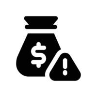 return on investment glyph icon. Strong and solid icon for websites and mobile apps. vector