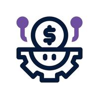 money management dual tone icon. Sleek and modern icon for websites and mobile apps. vector