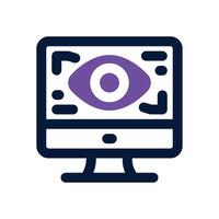 monitoring dual tone icon. Sleek and modern icon for websites and mobile apps. vector