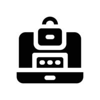 safe transfer glyph icon. Strong and solid icon for websites and mobile apps. vector